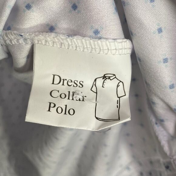 Collars & Co Polo Shirt Mens XL White Performance Preppy Stretch Dress Collar - Picture 6 of 8